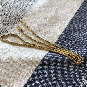 Solid 14K chain necklace with safety clasp